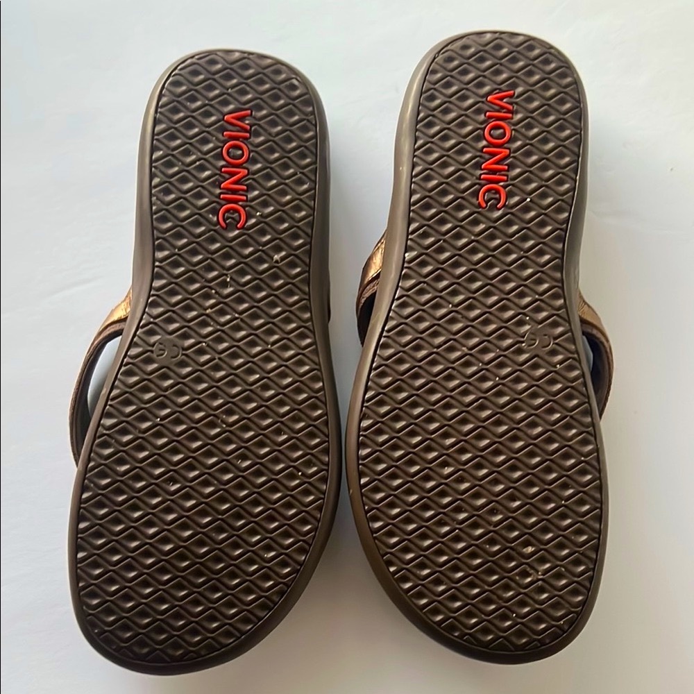 Womens Vionic Tide II Toe Post Bronze Sandals Size 8 - Picture 4 of 7